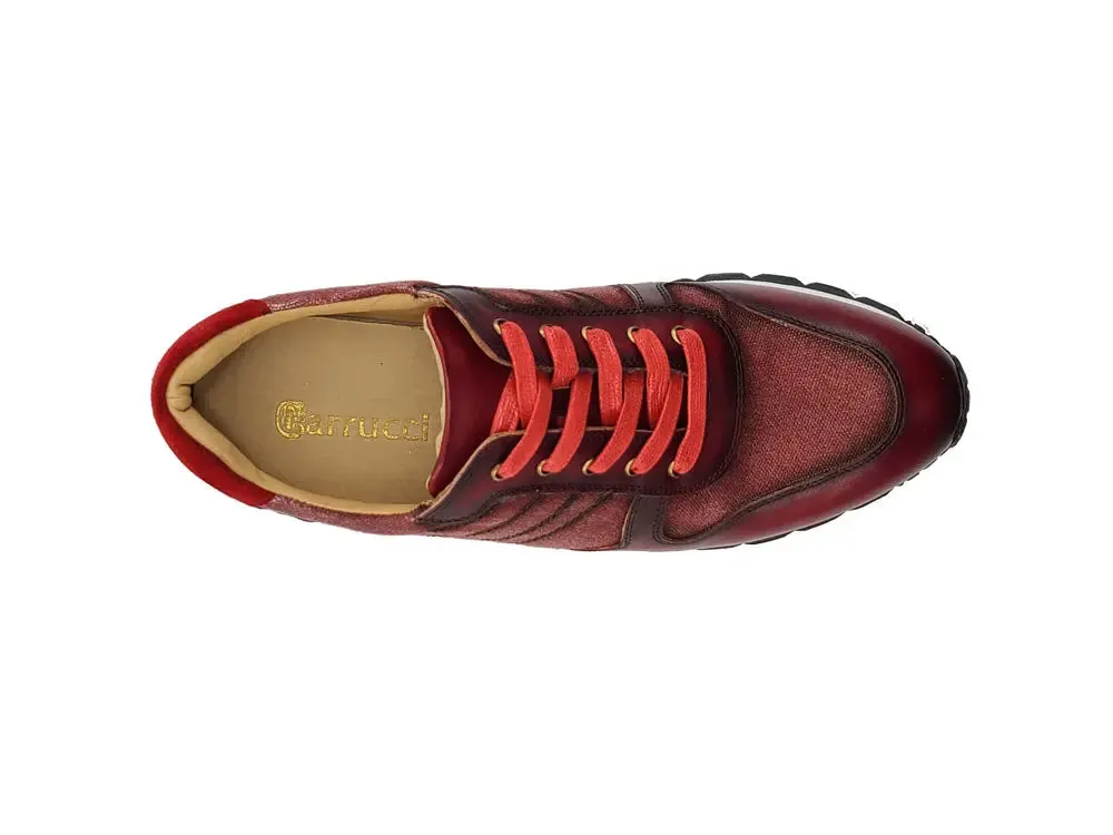 Fashion Sneaker Calfskin with Canvas inlaid urban zone