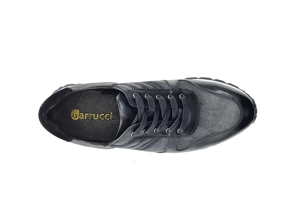 Fashion Sneaker Calfskin with Canvas inlaid urban zone