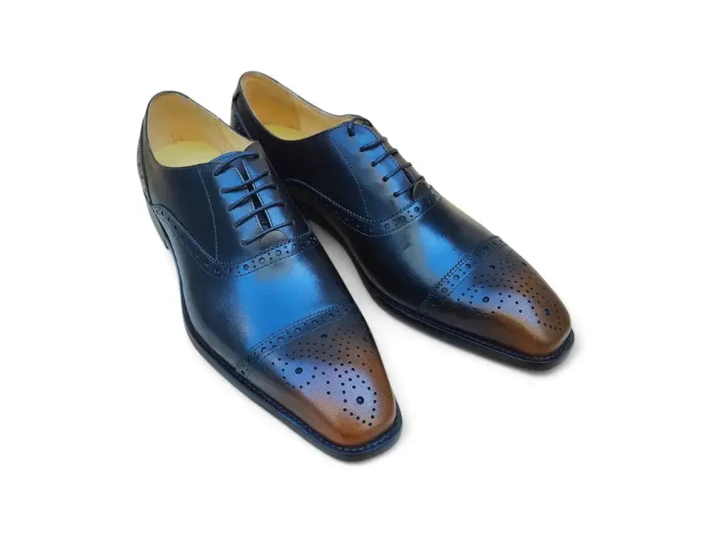 Five Eyelets Cap Toe Calfskin Oxford sharp tone
