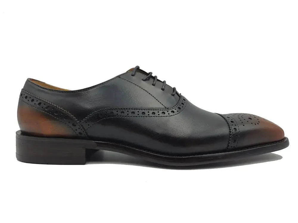 Five Eyelets Cap Toe Calfskin Oxford sharp tone