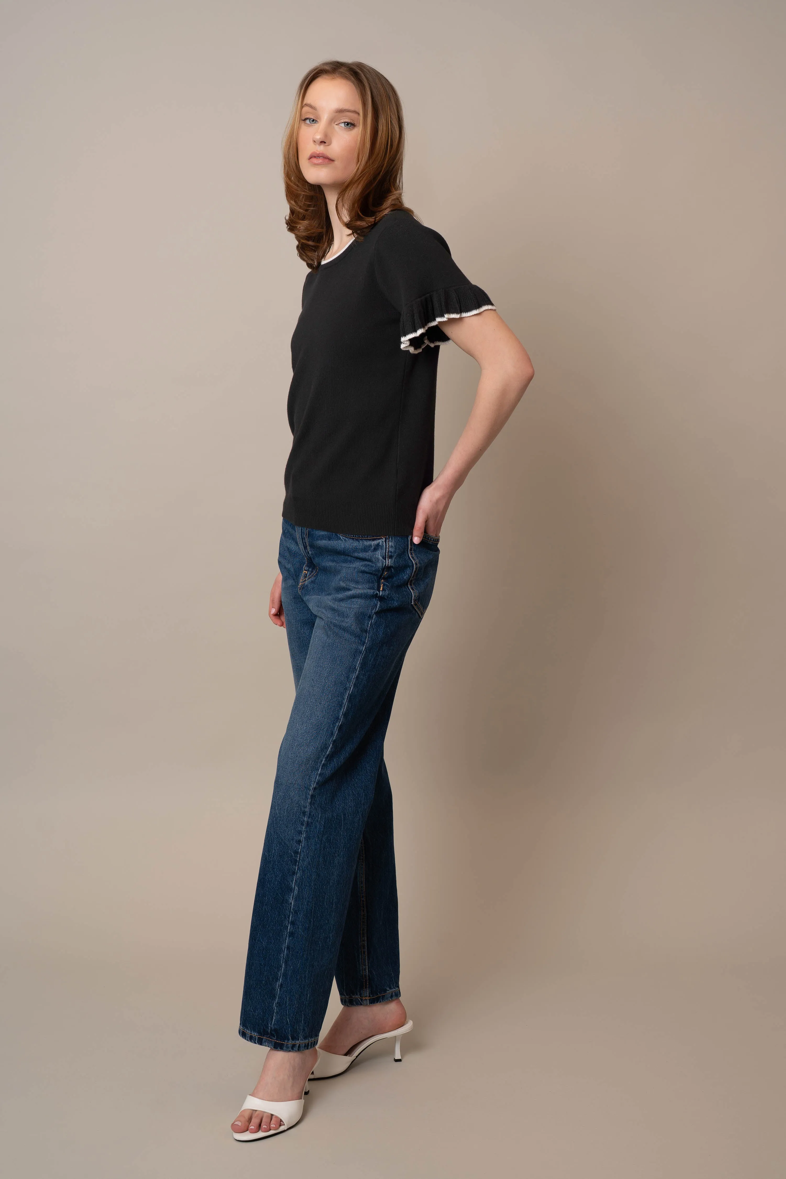 Flutter Sleeve Top warm layer