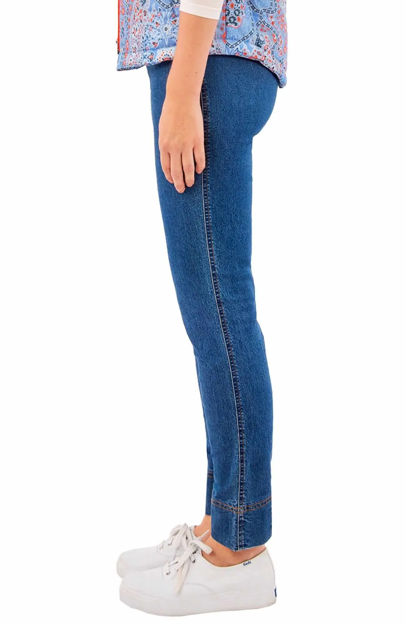 Gripeless Denim Pull On Pant plus-size pants