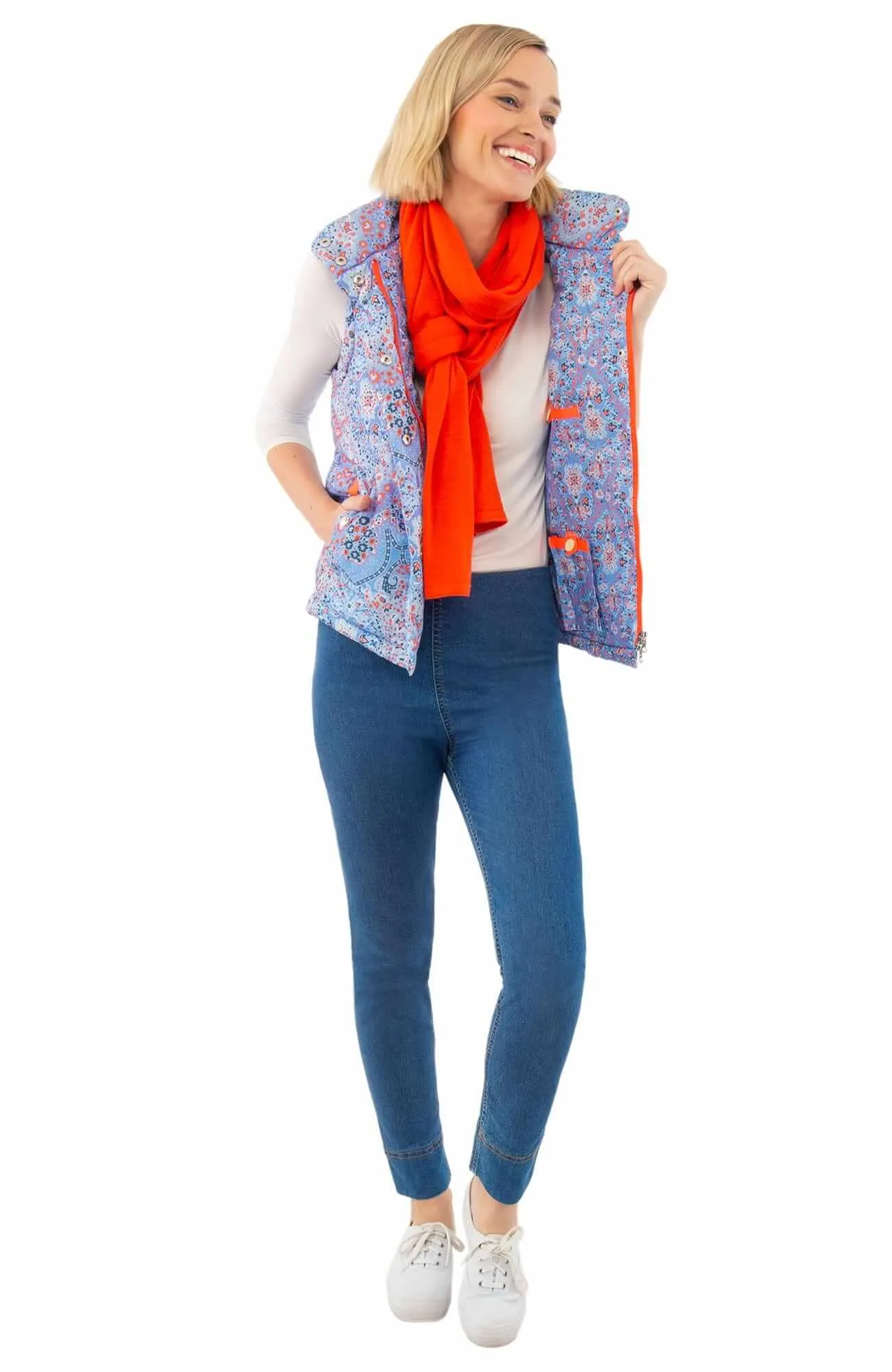 Gripeless Denim Pull On Pant plus-size pants
