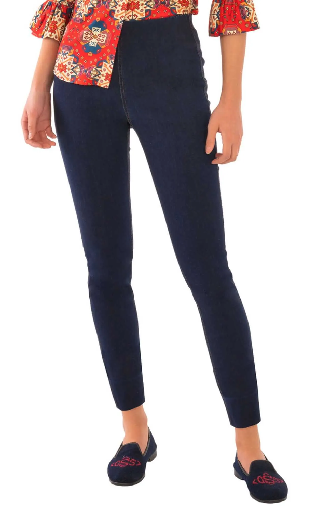 Gripeless Denim Pull On Pant plus-size pants