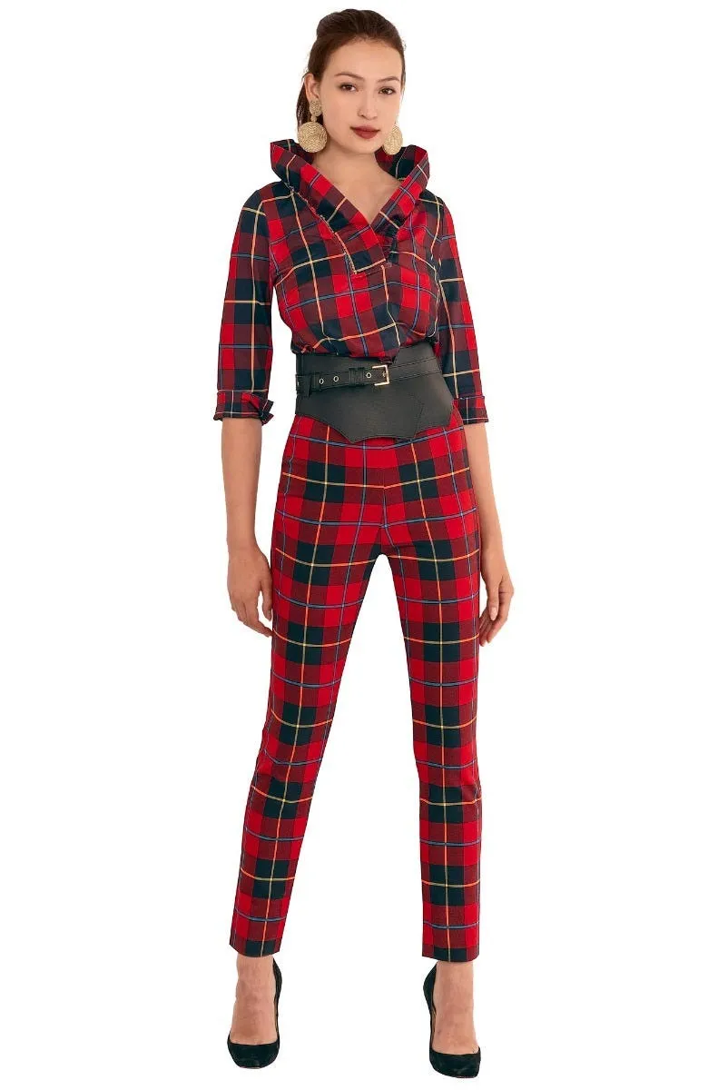 GripeLess Pull On Pant - Plaidly Cooper low-rise pants