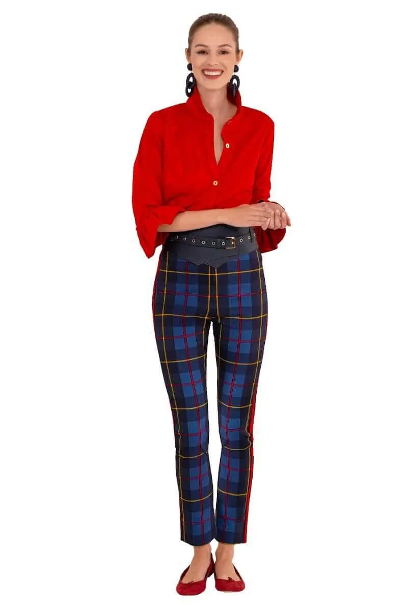 GripeLess Pull On Pant - Plaidly Cooper low-rise pants