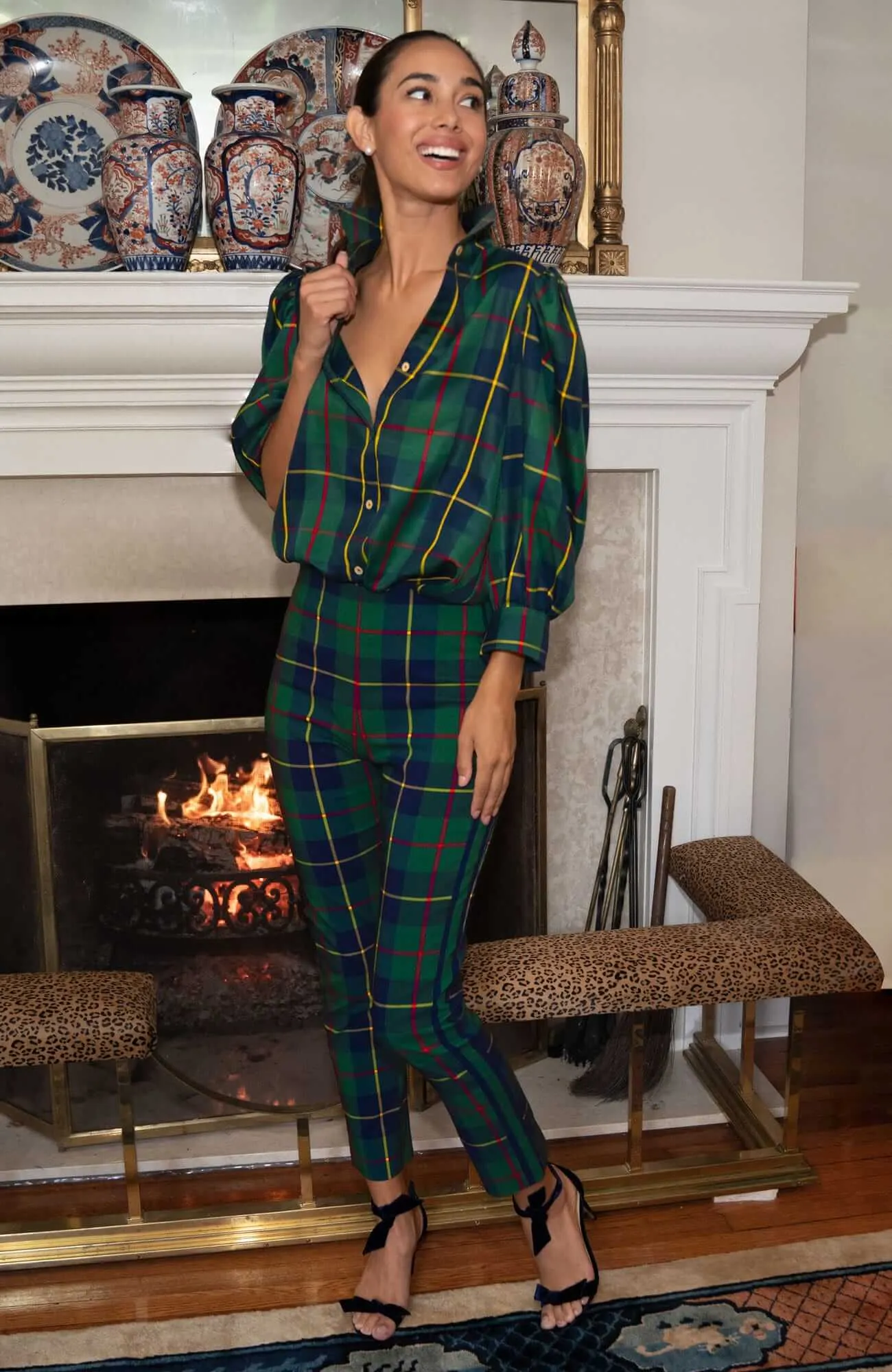 GripeLess Pull On Pant - Plaidly Cooper low-rise pants