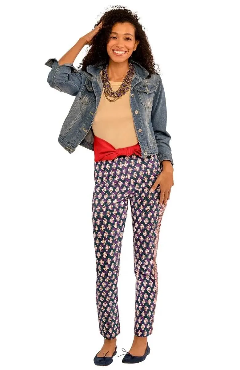 GripeLess Pull On Pant - Wonderful Wisteria artistic pants