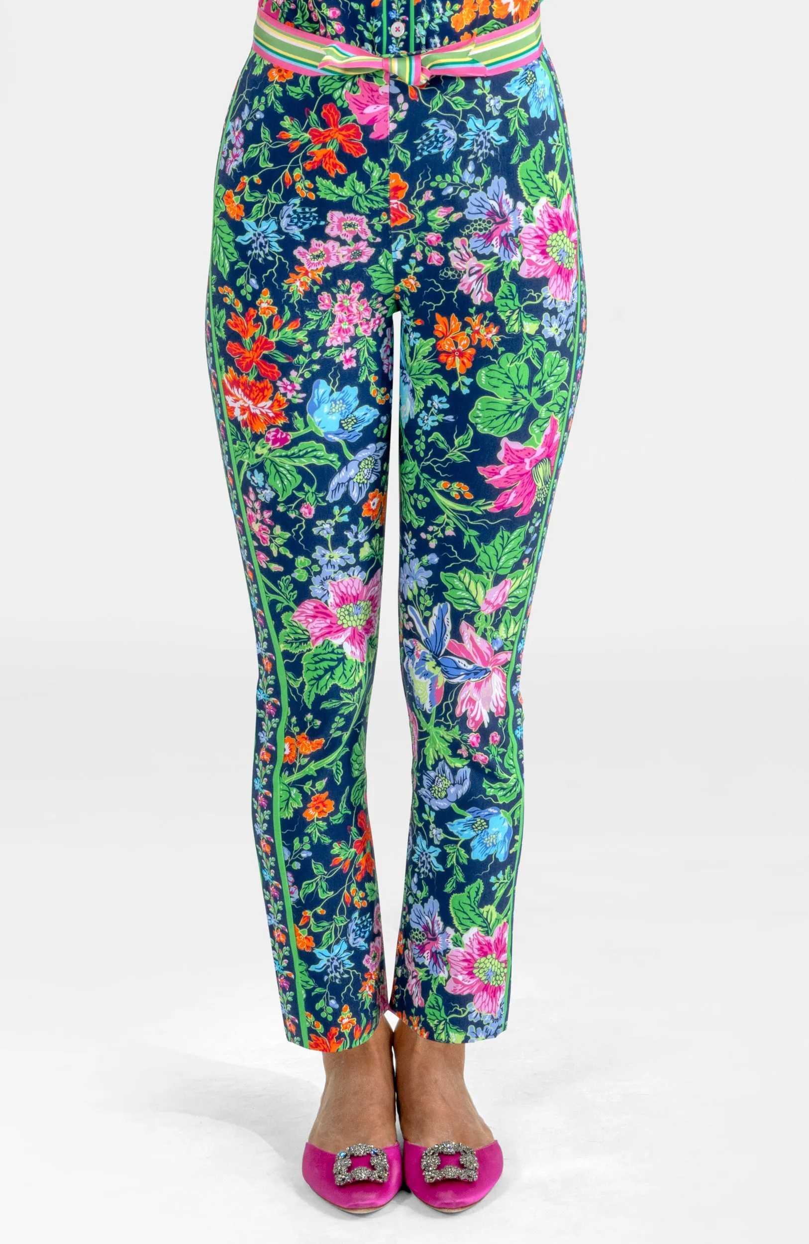 Gripeless Pull On Pants - English Garden loungewear