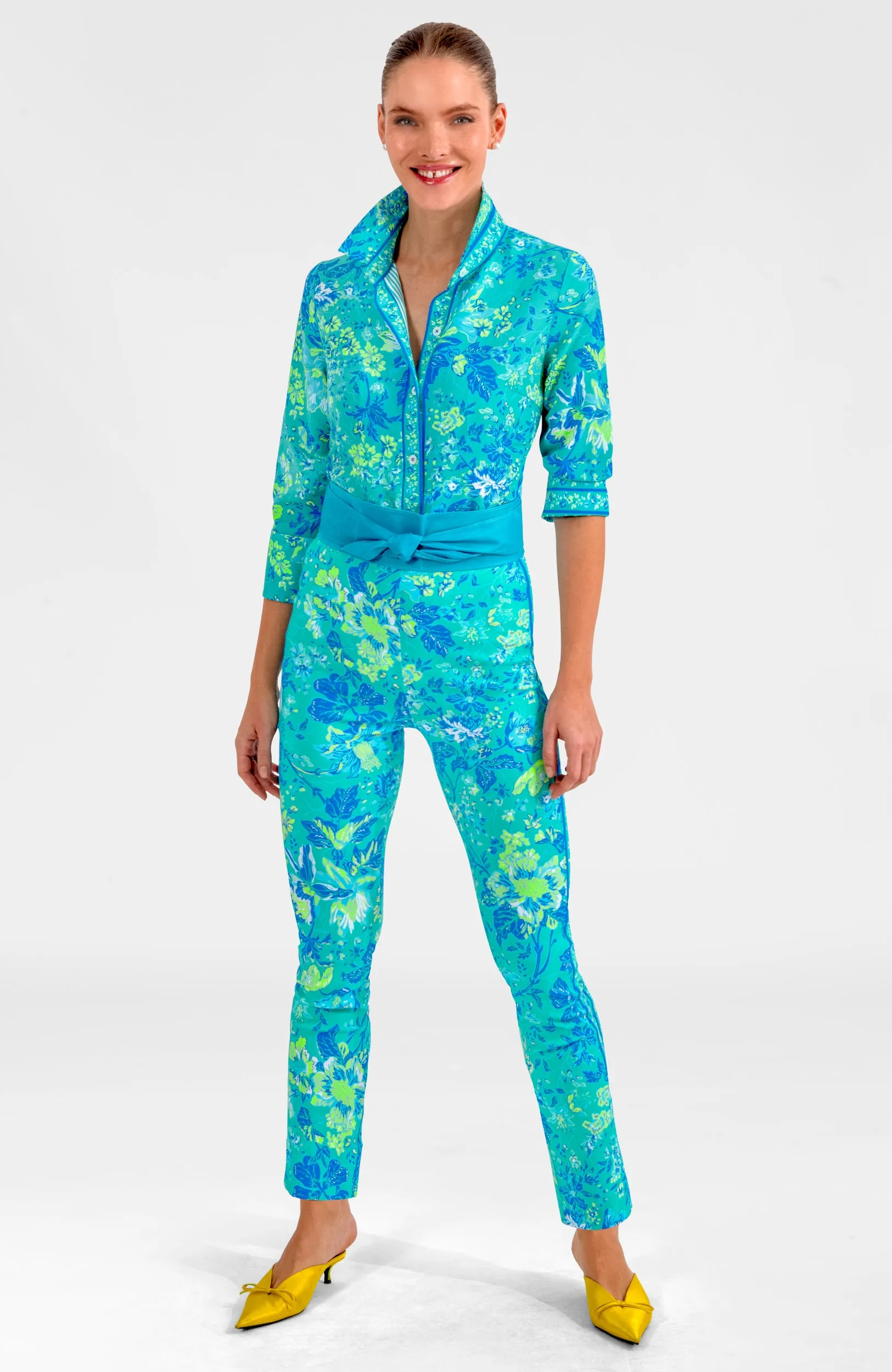 Gripeless Pull On Pants - English Garden loungewear