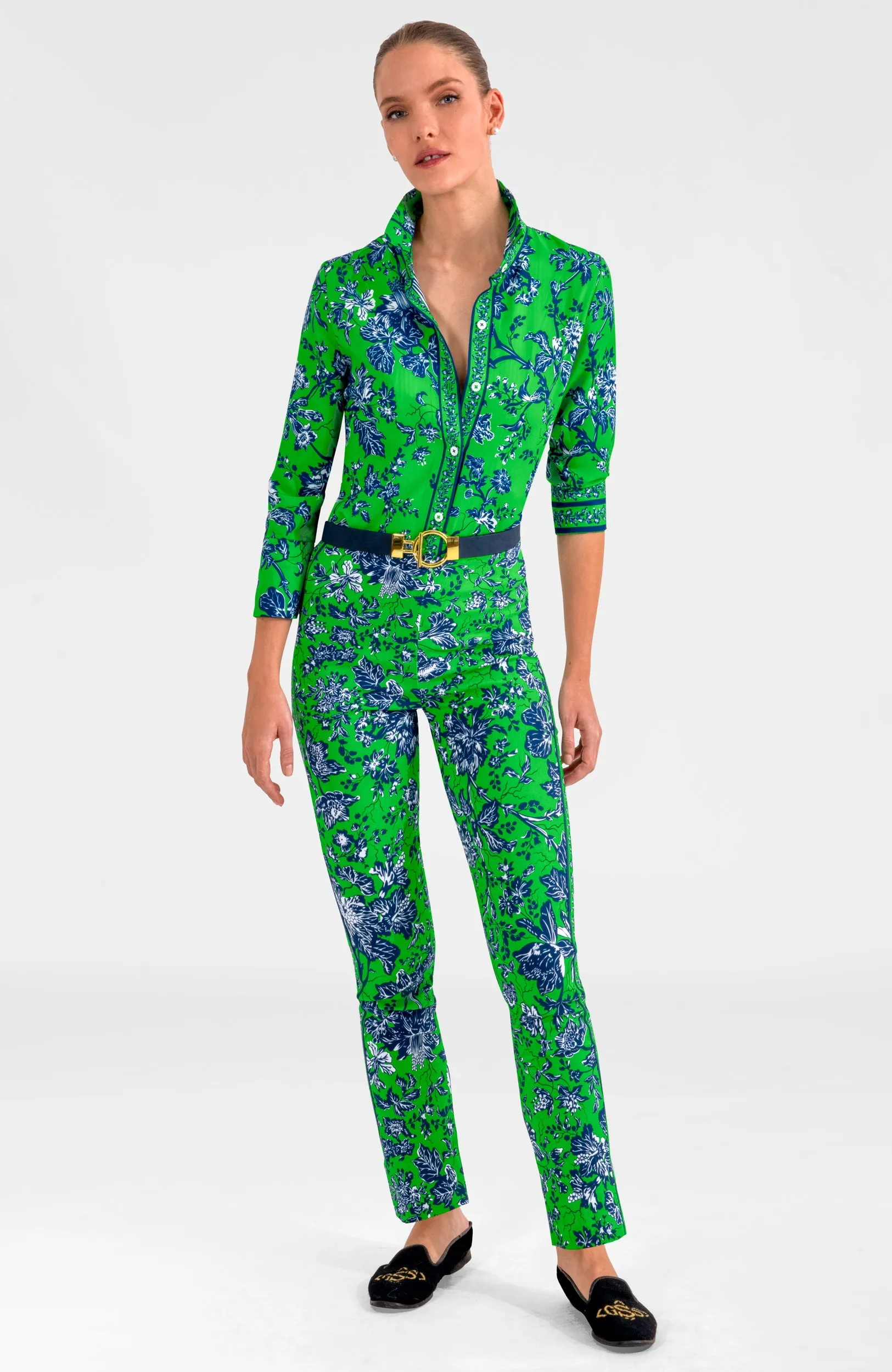Gripeless Pull On Pants - English Garden loungewear