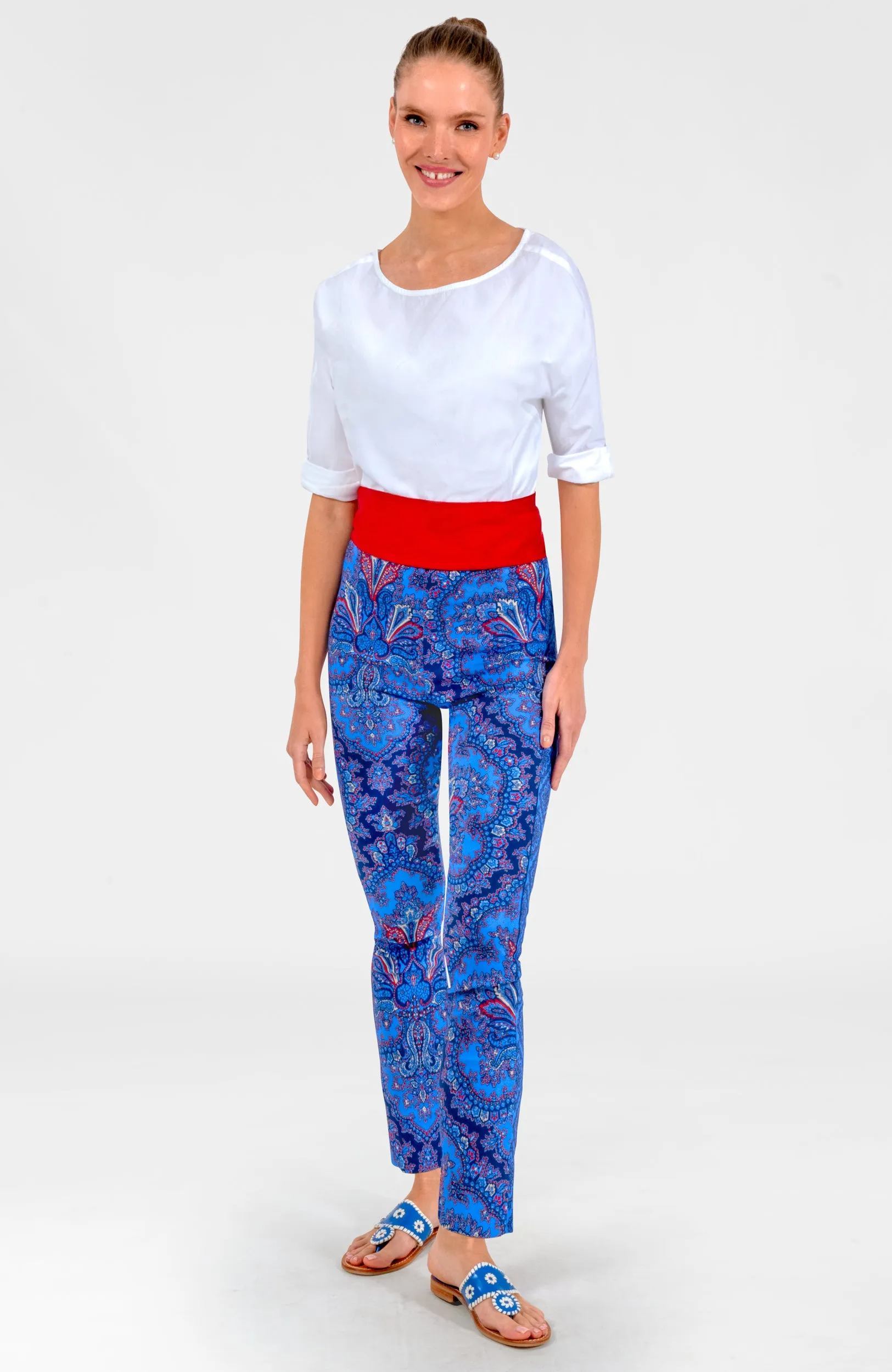 Gripeless Pull On Pants - Passion Paisley harem pants