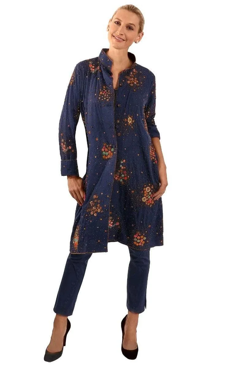 Hand Beaded/Embroidered Constellation Coat - La Di Da rain ready