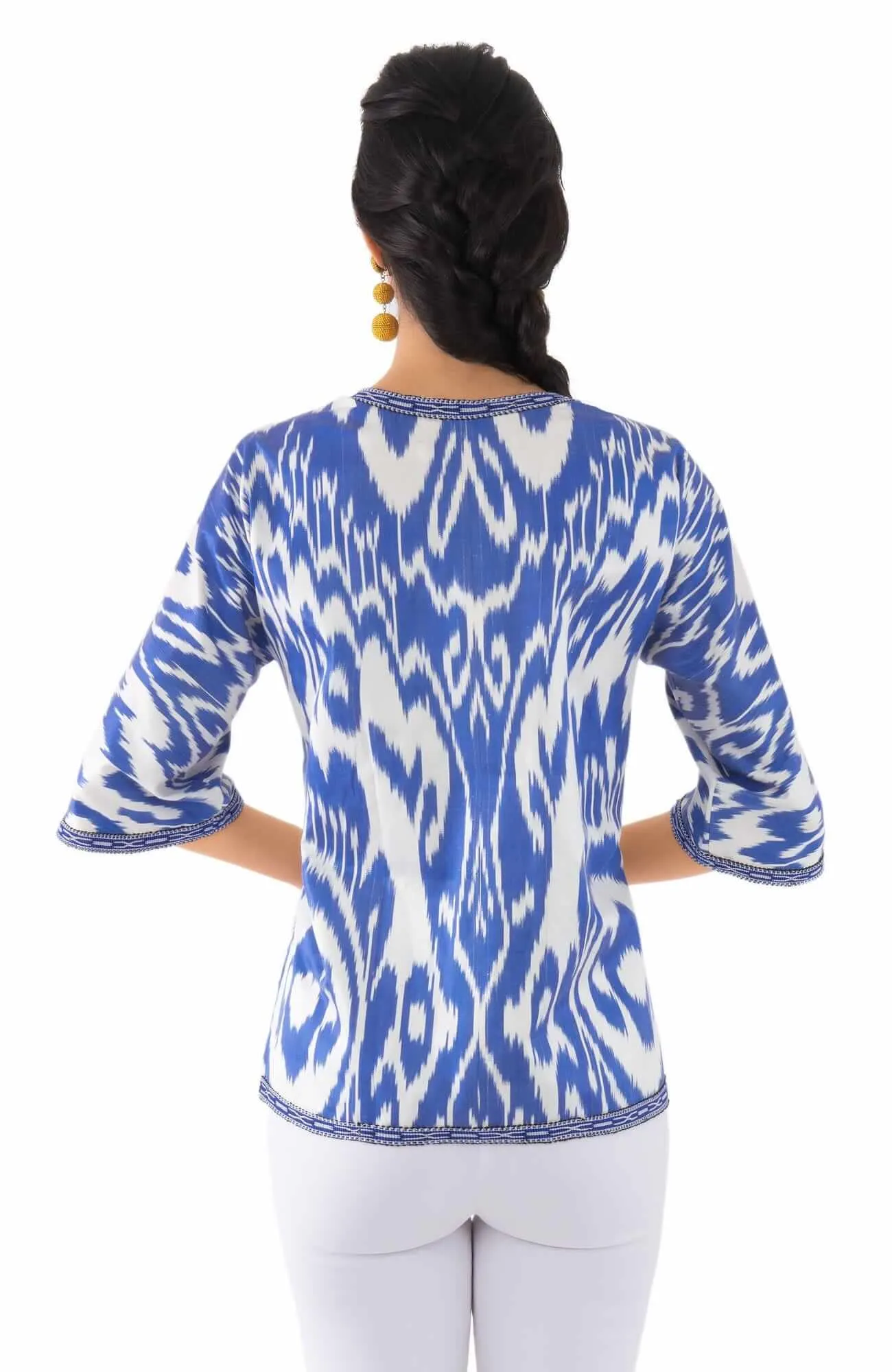 Hand Woven Silk Ikat Jacket wind shield
