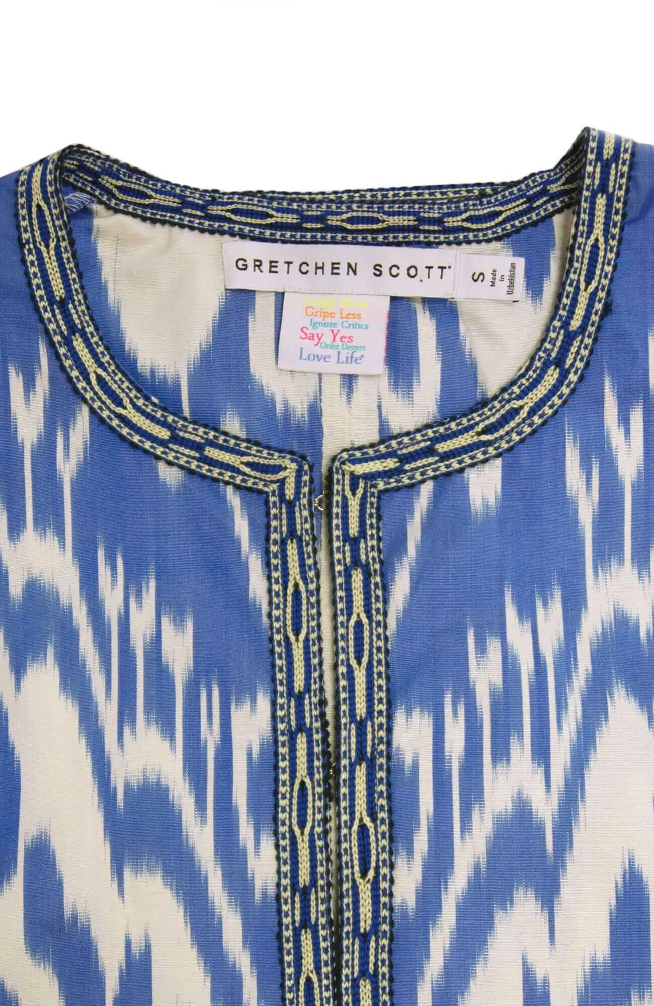 Hand Woven Silk Ikat Jacket wind shield
