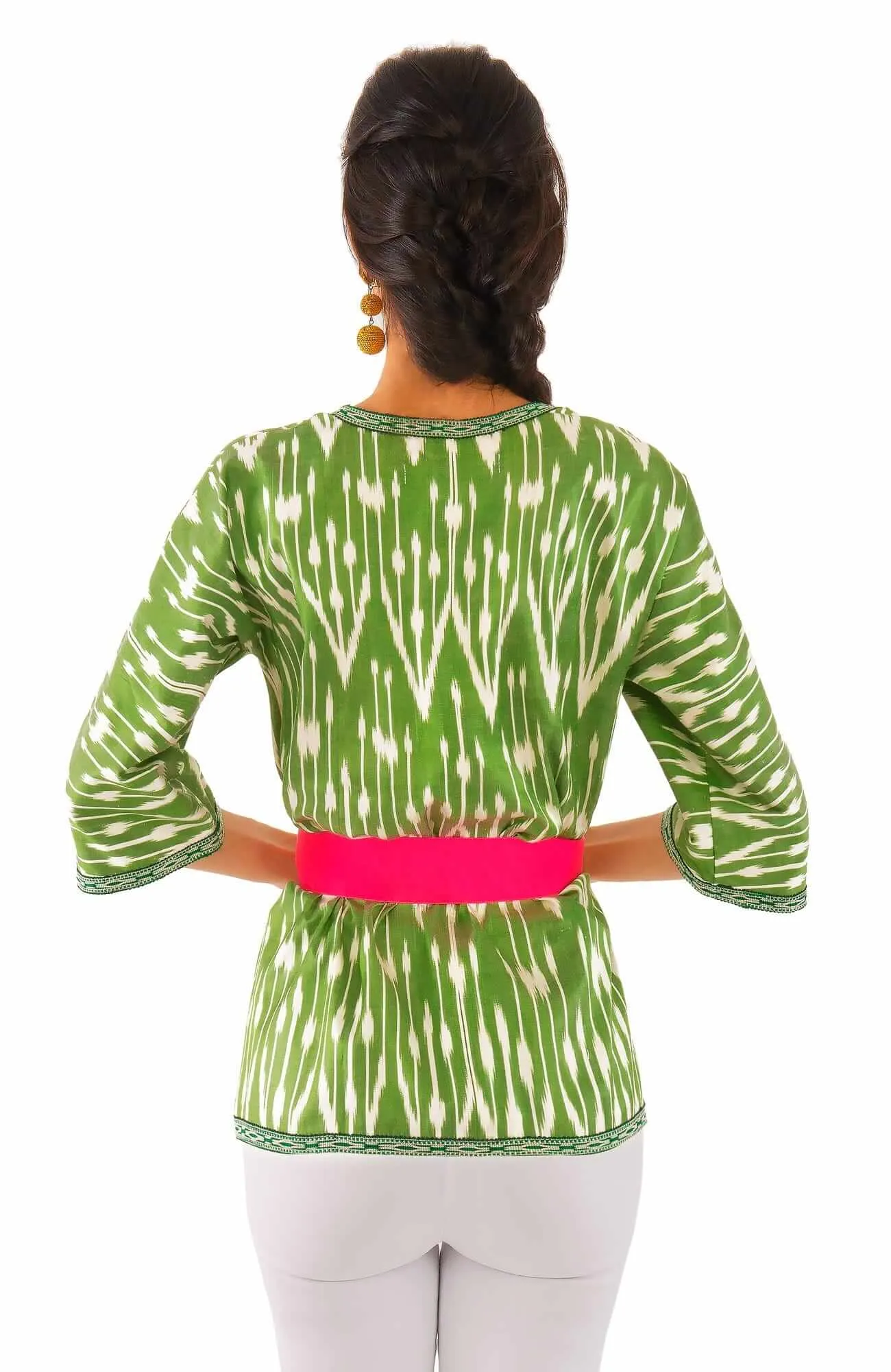 Hand Woven Silk Ikat Jacket wind shield