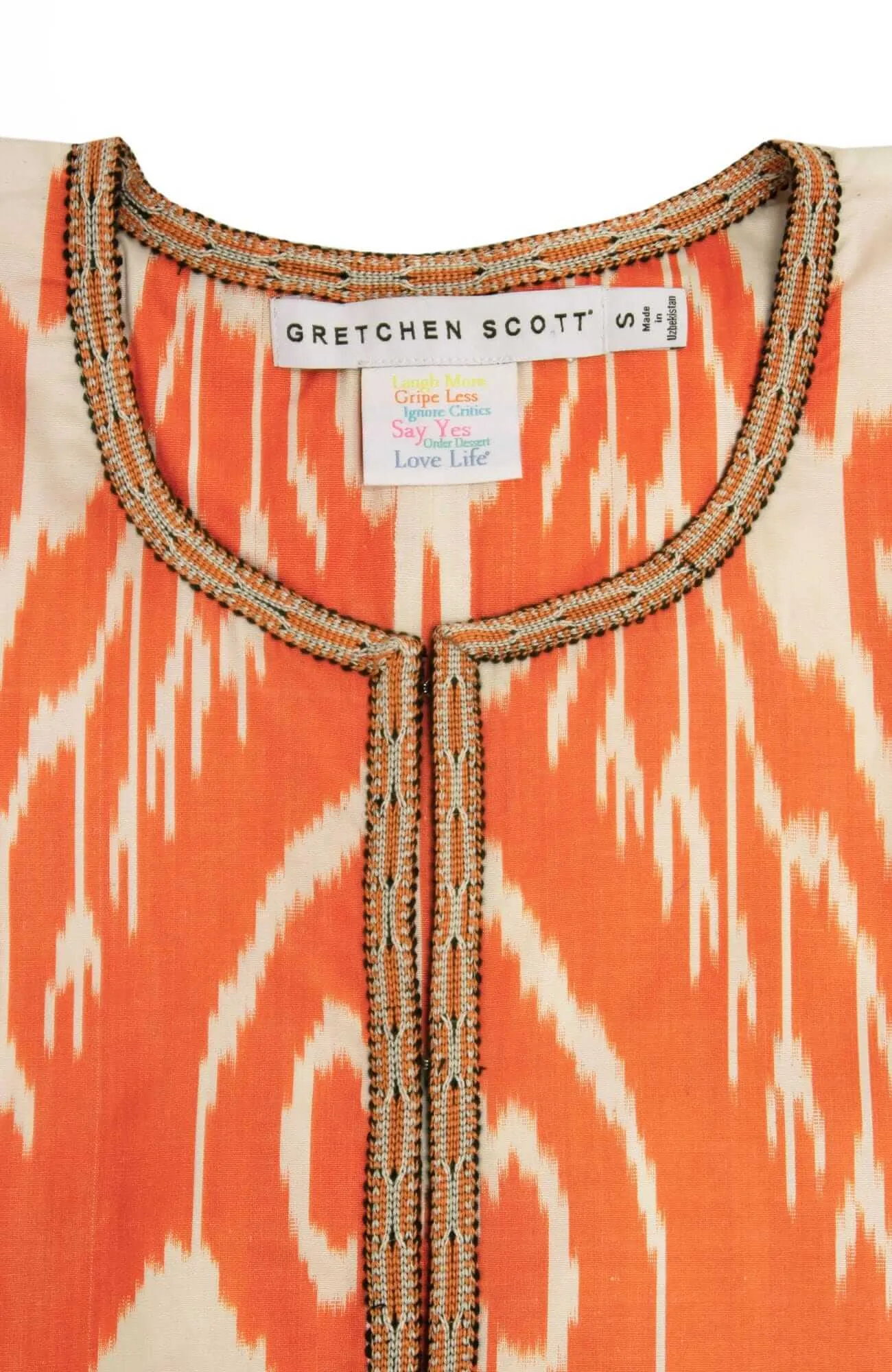 Hand Woven Silk Ikat Jacket wind shield