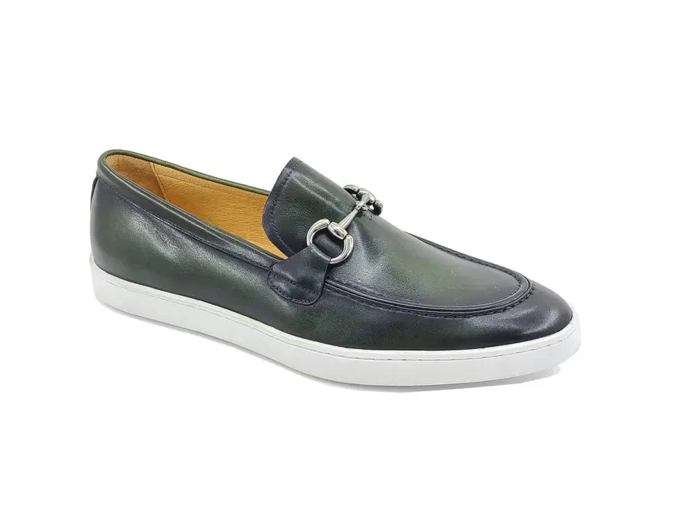 Horse Bit Fashion Leather Sneaker Loafer mood match