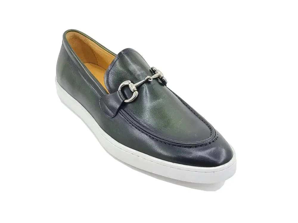 Horse Bit Fashion Leather Sneaker Loafer mood match