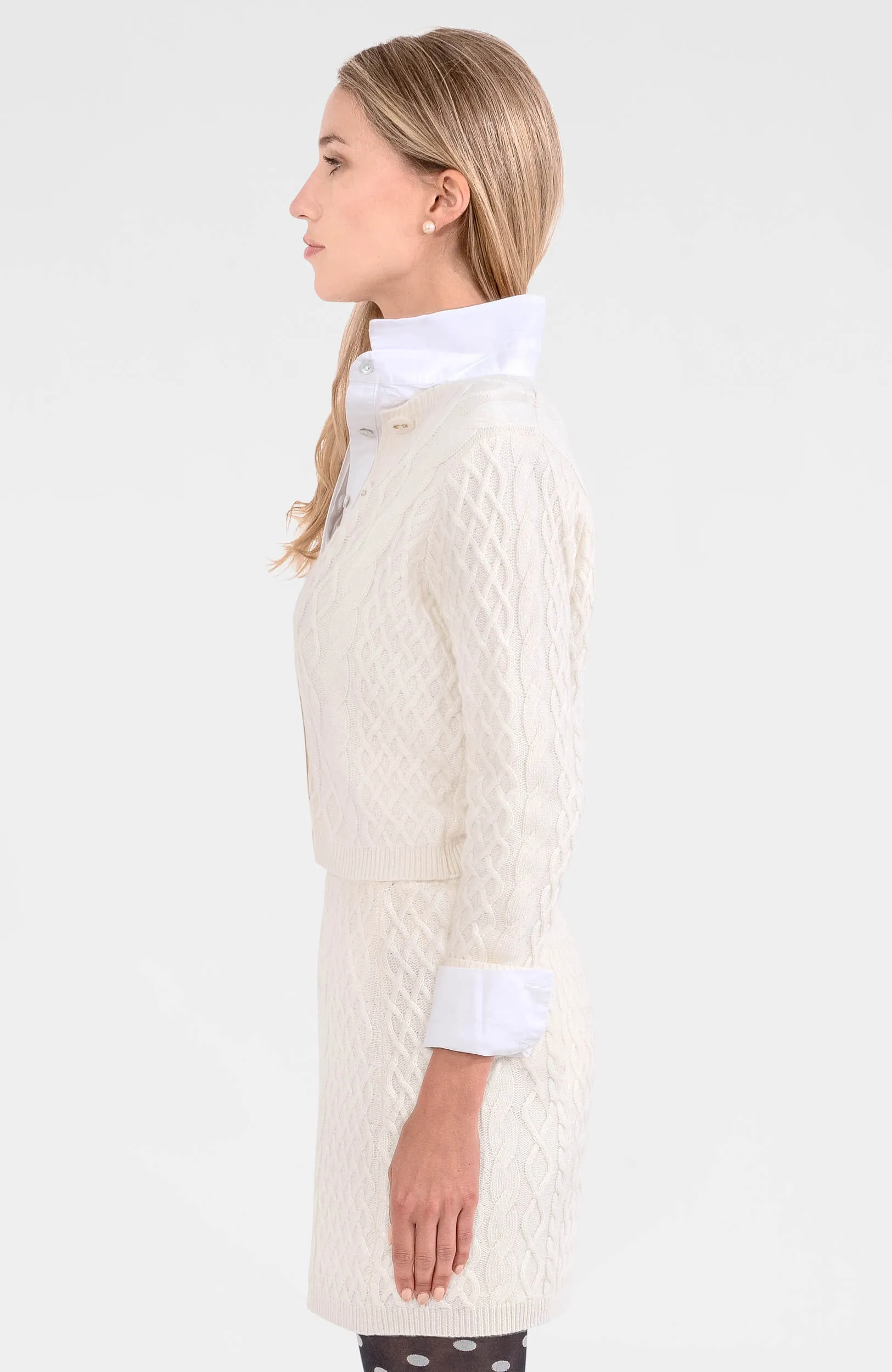 Irish Knit Cardigan yoga slim-fit