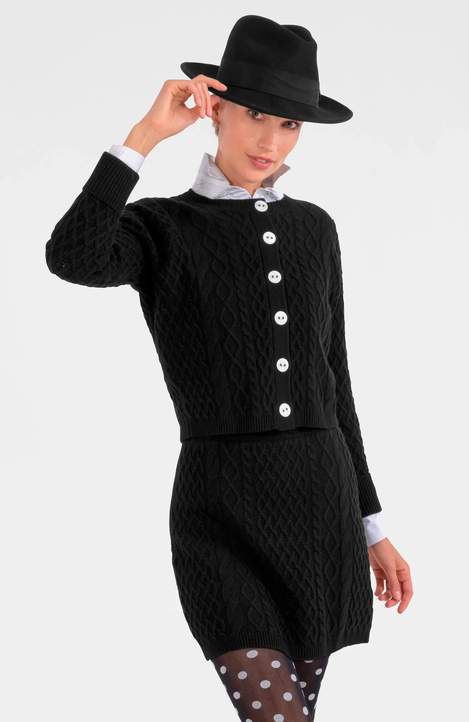 Irish Knit Cardigan yoga slim-fit