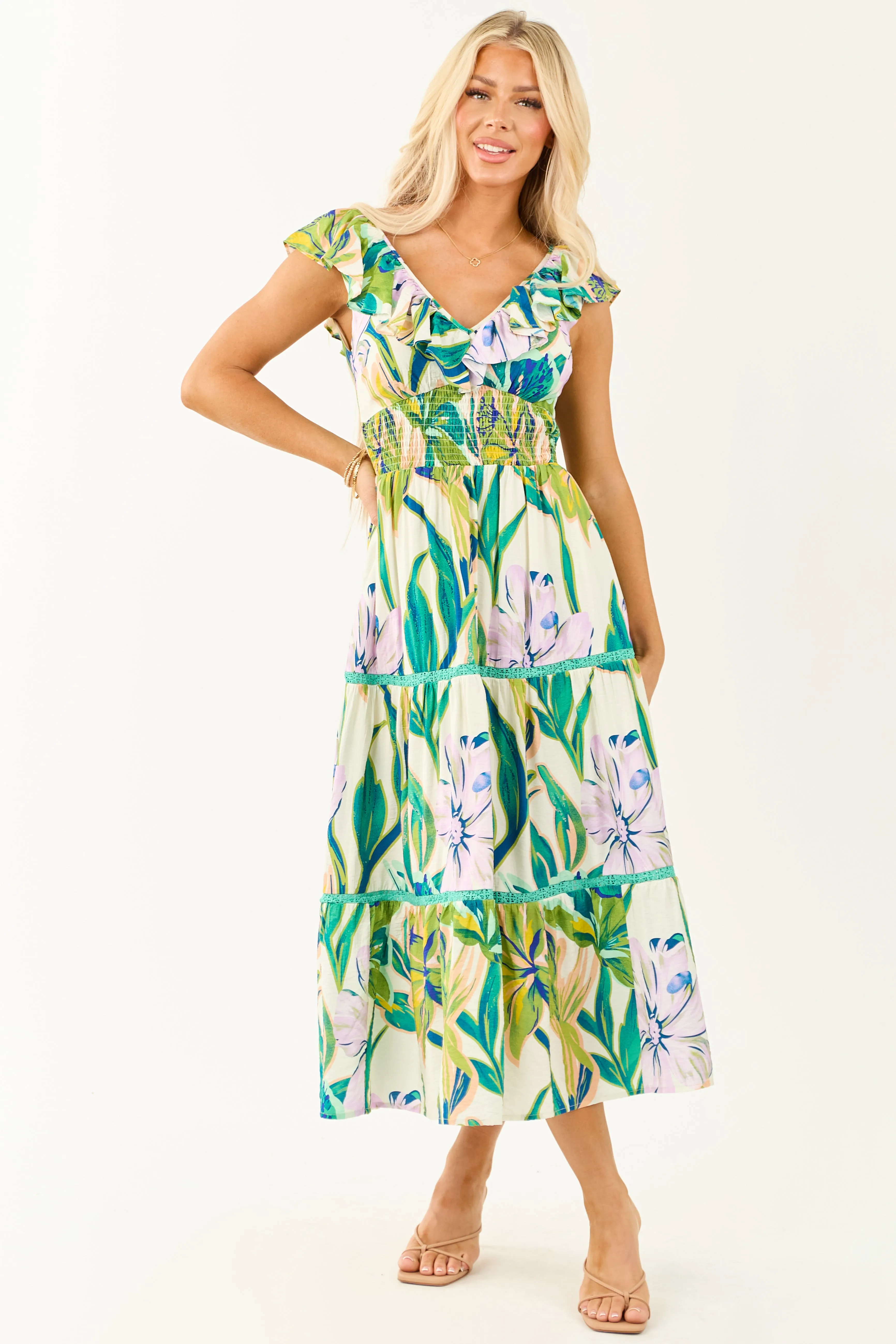 7/3/2025,ALL_PRODUCTS,back-in-stock:true,filter-color:White/Ivory,filter-neckline:Plunging,filter-pattern:Floral,filter-season:Summer,filter-sleeve:Sleeveless,gpc:Dresses,pc:Midi_Dresses,Reg-Price