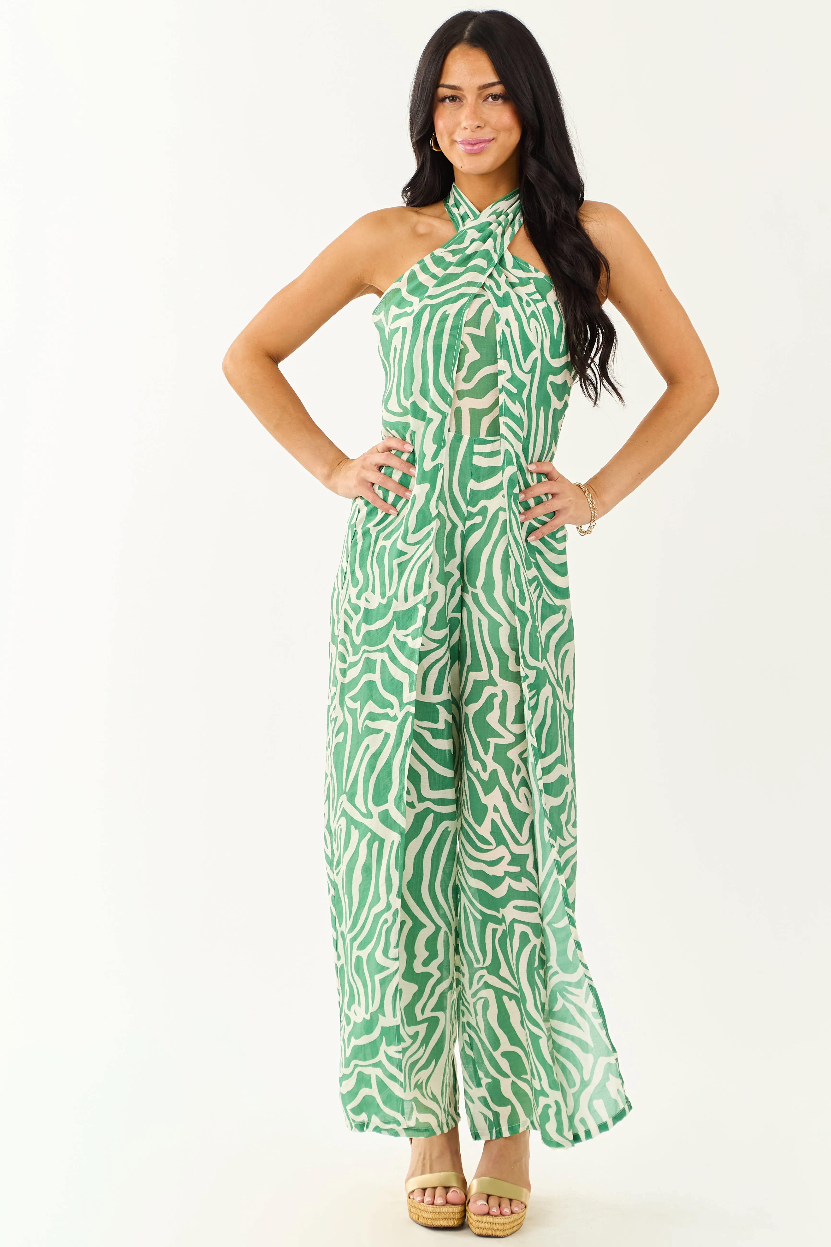 6/10/2025,ALL_PRODUCTS,back-in-stock:true,filter-color:Green,filter-neckline:Halter,filter-pattern:Abstract,filter-season:Summer,filter-sleeve:Sleeveless,gpc:Dresses,pc:Rompers_Jumpsuits,Reg-Price