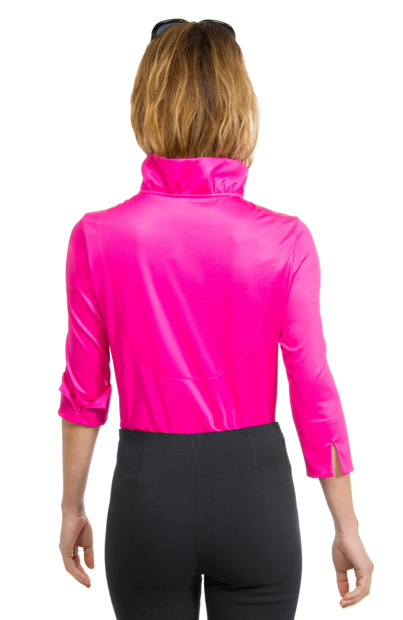 Jersey Ruffneck 3/4 Sleeve Top - Solid parent-child coord