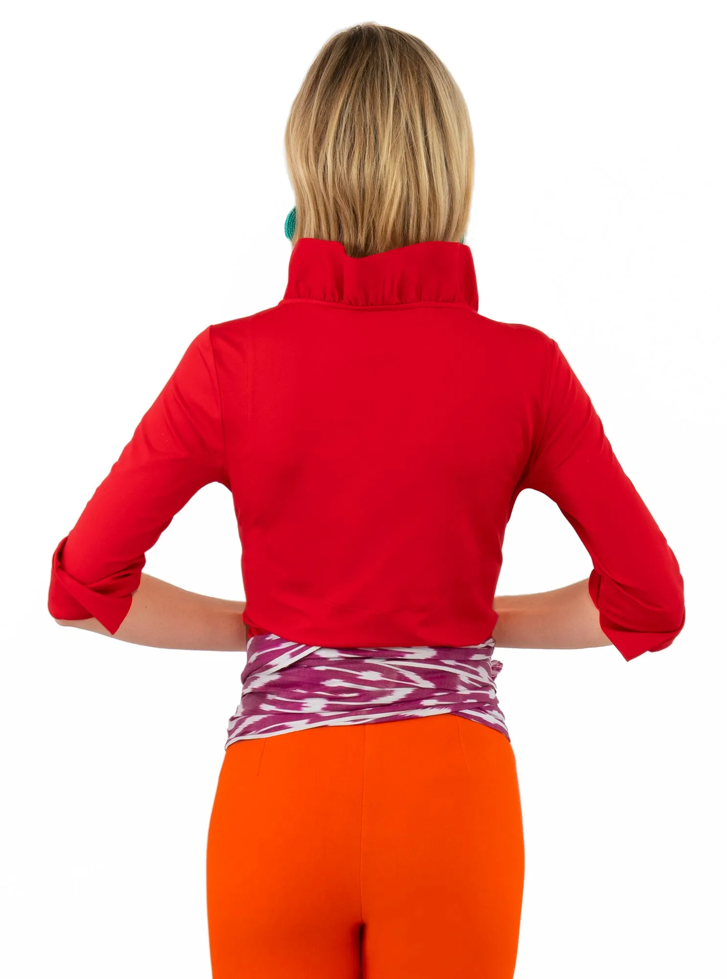 Jersey Ruffneck 3/4 Sleeve Top - Solid parent-child coord