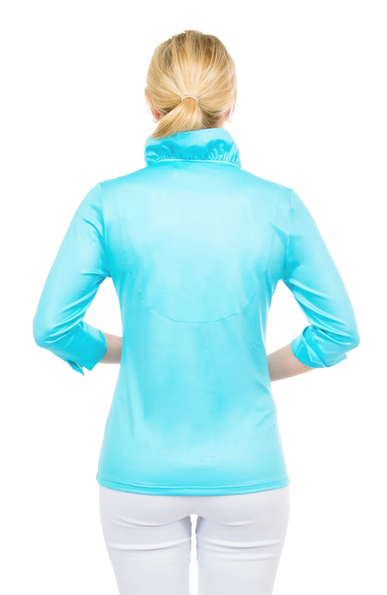 Jersey Ruffneck 3/4 Sleeve Top - Solid parent-child coord