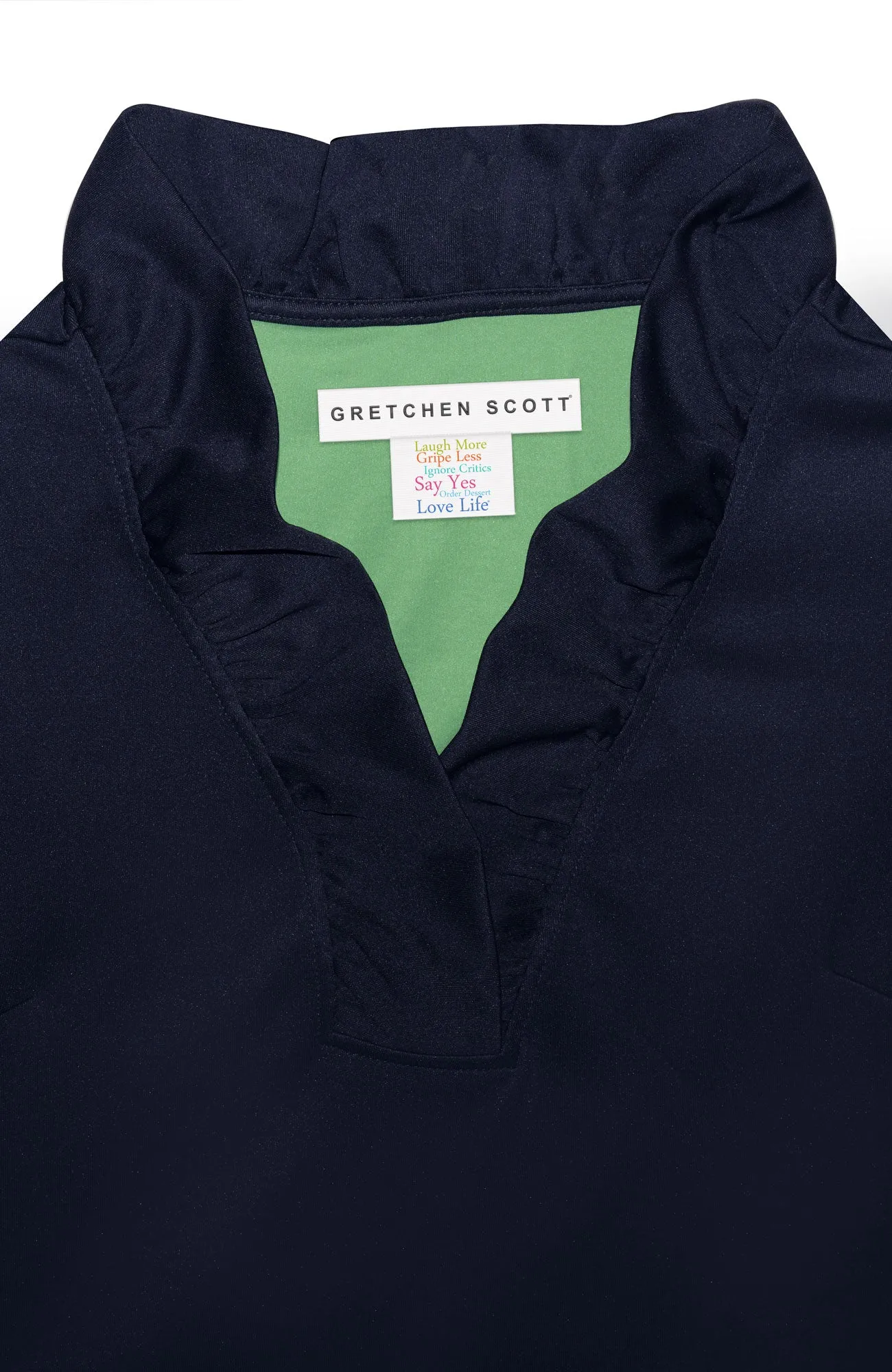 Jersey Ruffneck 3/4 Sleeve Top - Solid parent-child coord