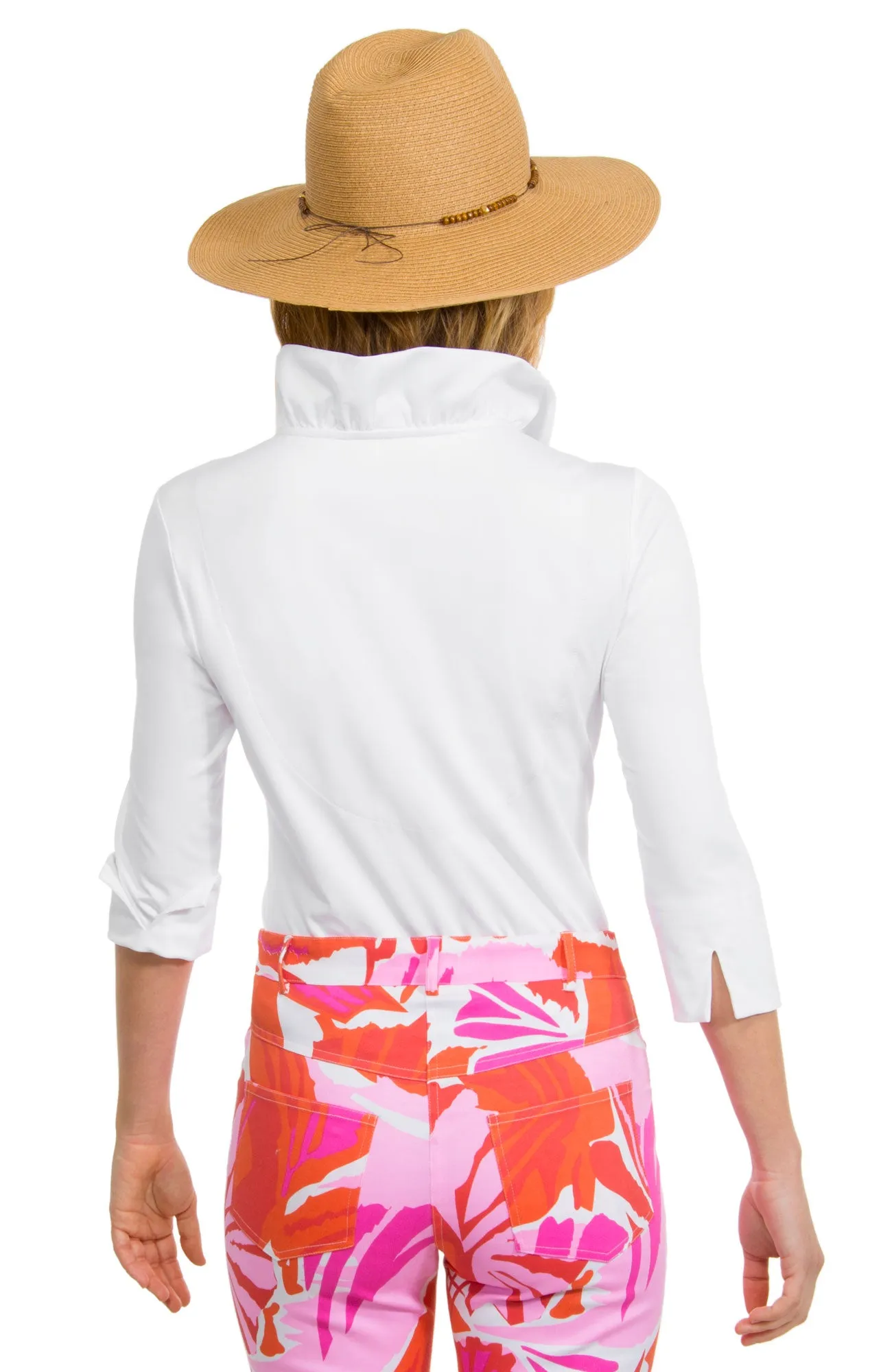 Jersey Ruffneck 3/4 Sleeve Top - Solid parent-child coord