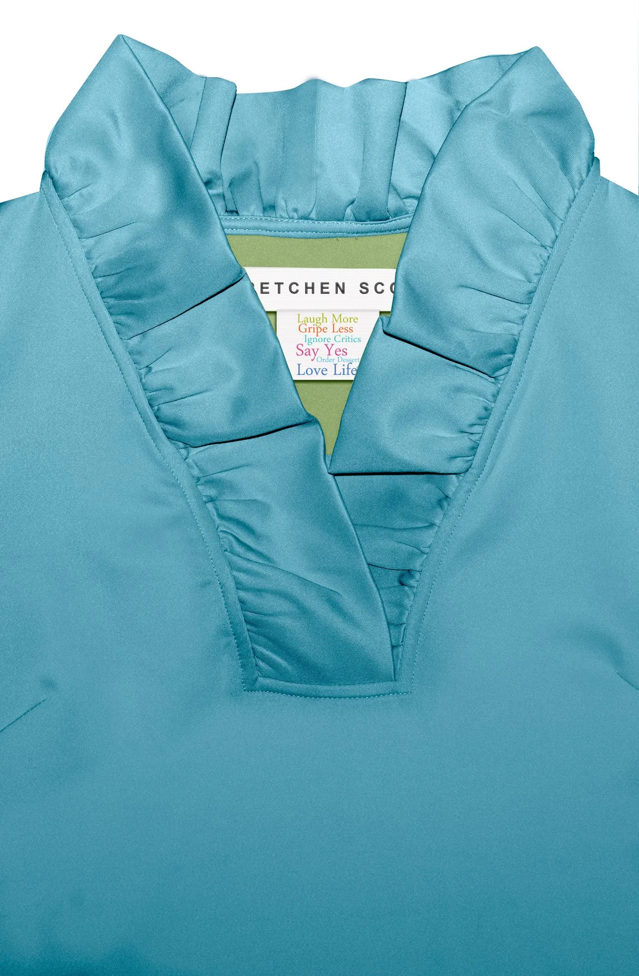 Jersey Ruffneck 3/4 Sleeve Top - Solid parent-child coord