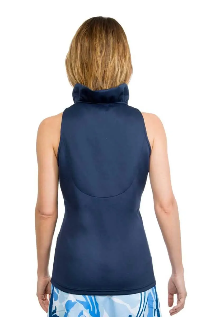 Jersey Sleeveless Ruffneck Top - Solid evening gown
