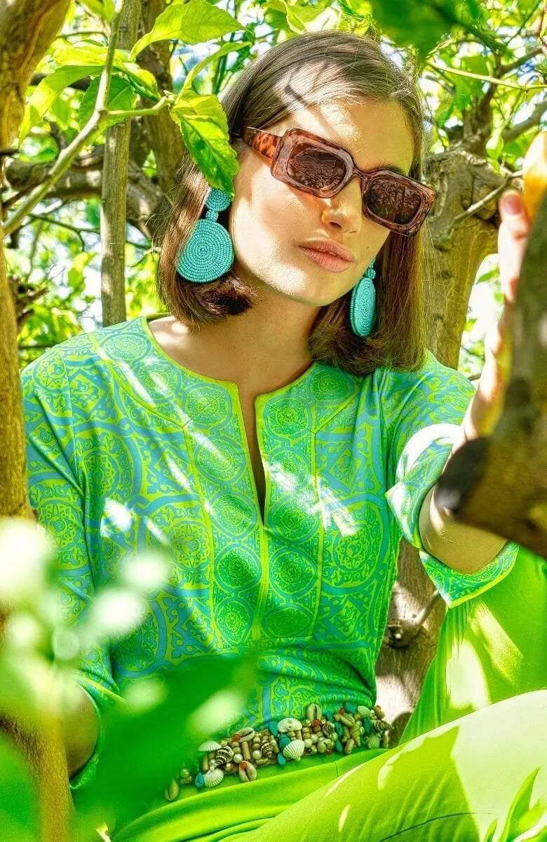 Jersey Split Neck Tunic - Sultan's Dining Room bff set