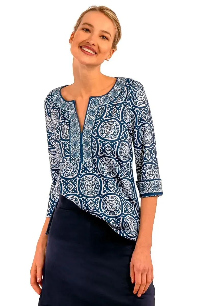 Jersey Split Neck Tunic - Sultan's Dining Room bff set