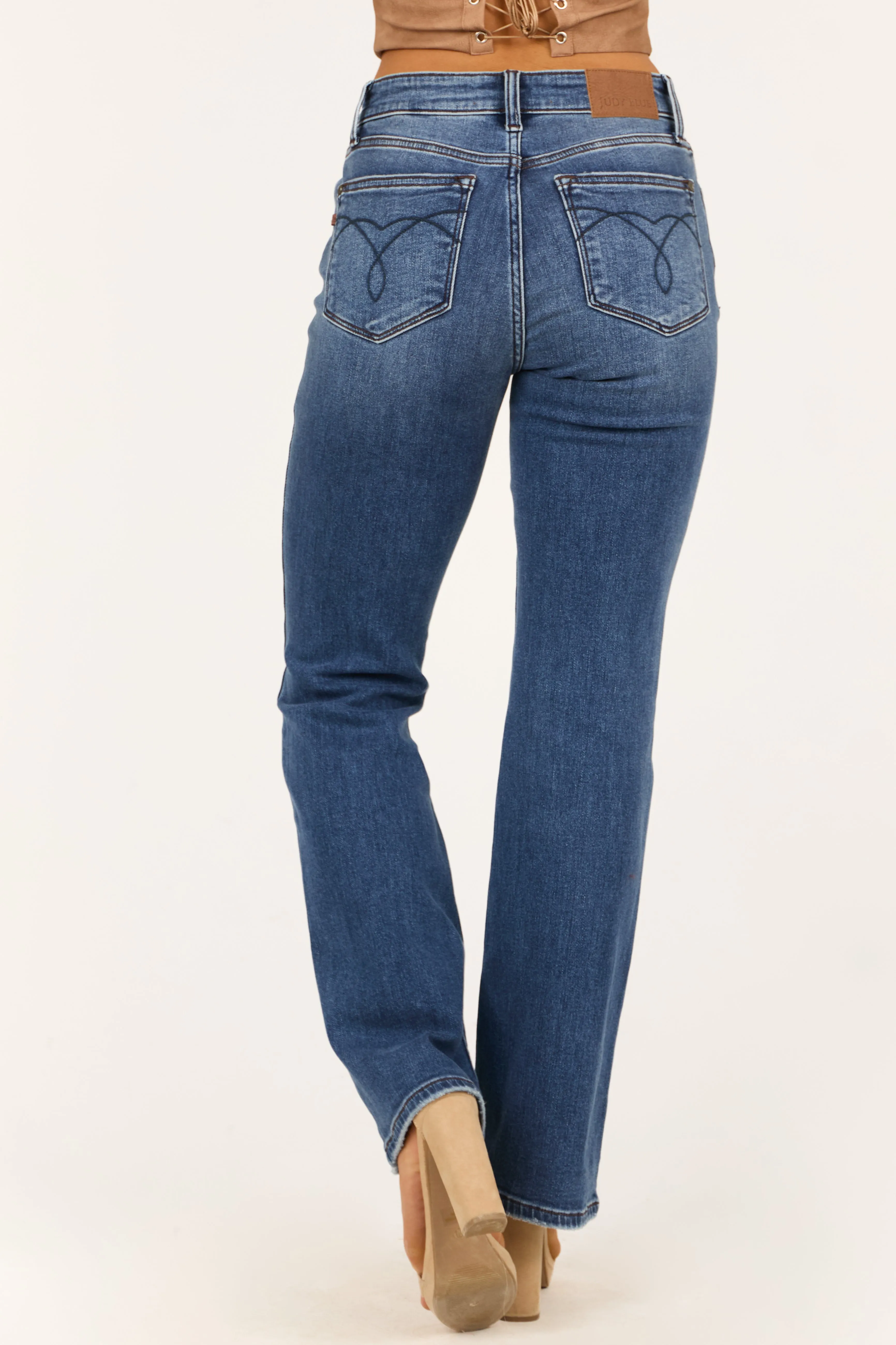 Judy Blue Dark Wash Thermal Lined Bootcut Jeans style shift
