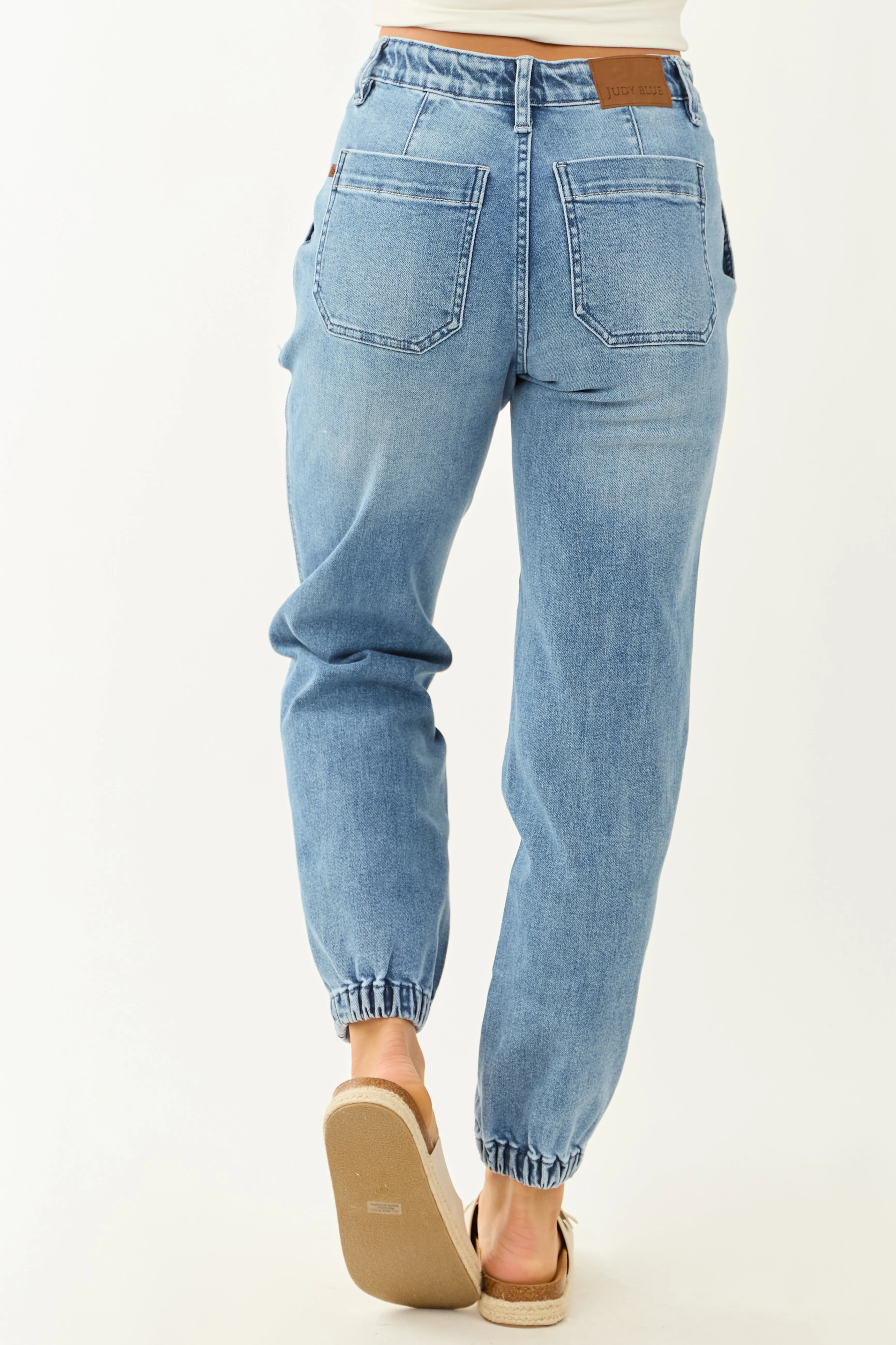 Judy Blue Stretchy Drawstring Tie Jogger Jeans look ready