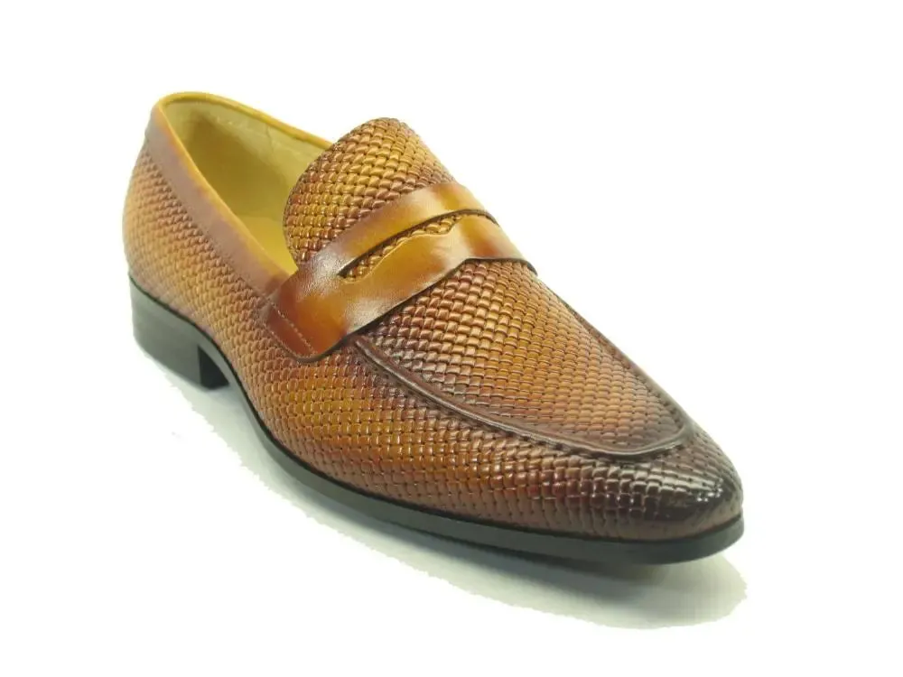KS478-110E Carrucci Burnished Woven Penny Loafer cozy motion