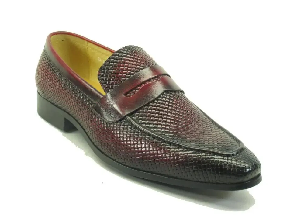 KS478-110E Carrucci Burnished Woven Penny Loafer cozy motion