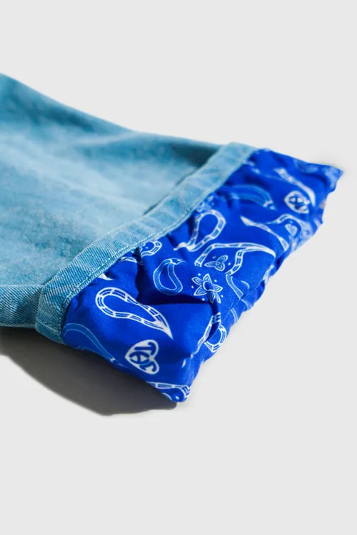 Laser Etched Pattern Denim Comfortable Jeans trip partner