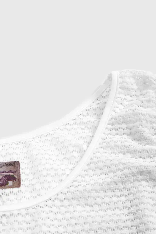 Lavender Mesh Ganzie String Vest kids cute
