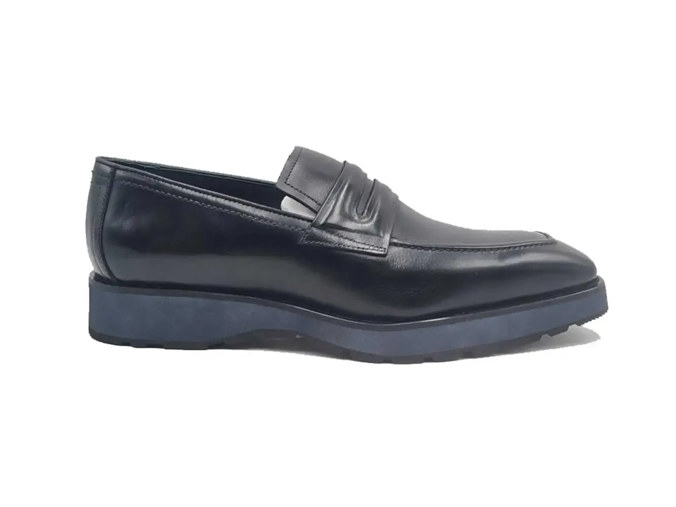 Leather Penny Loafer in Chunky Sole soft motion