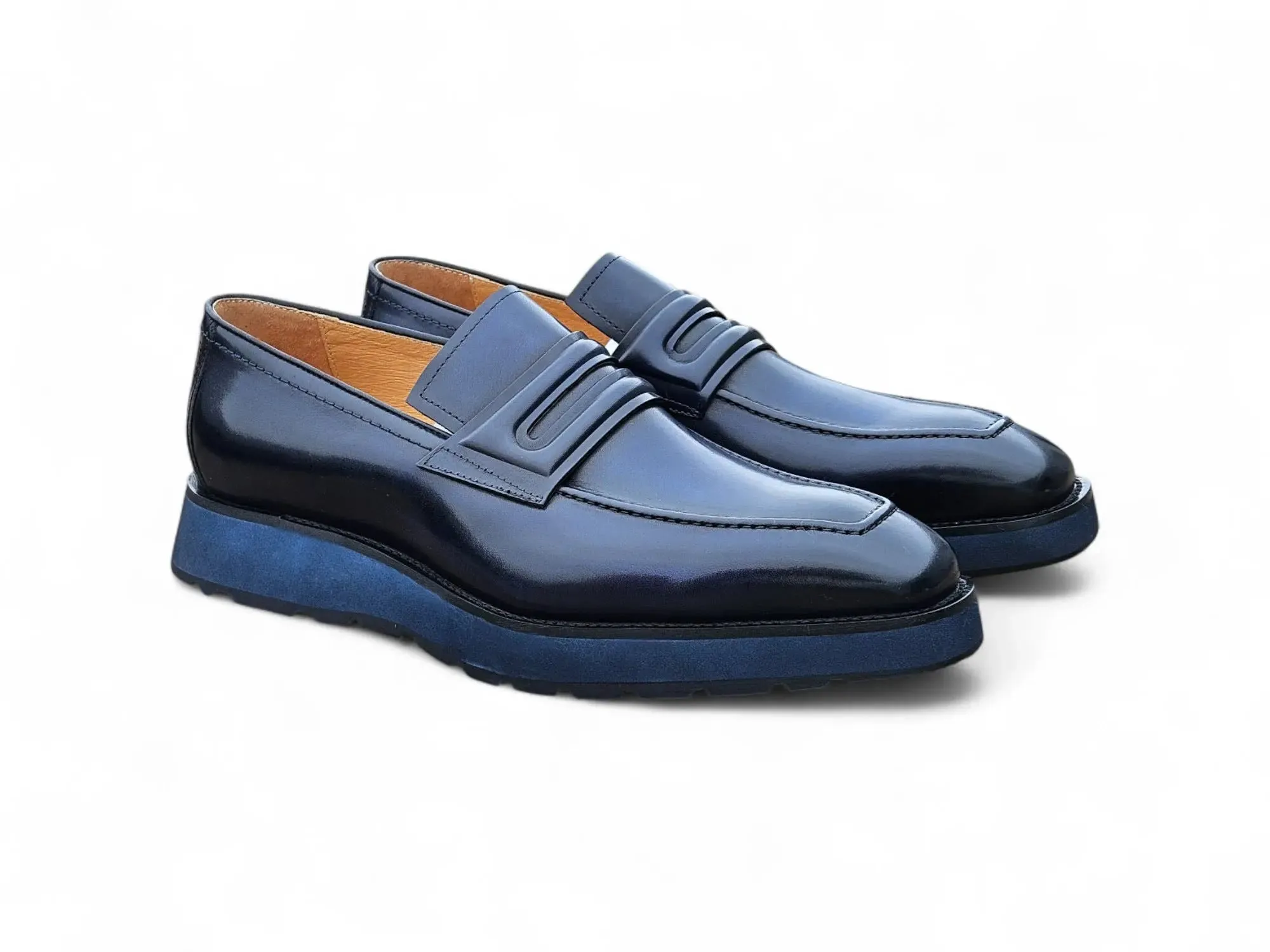 Leather Penny Loafer in Chunky Sole soft motion