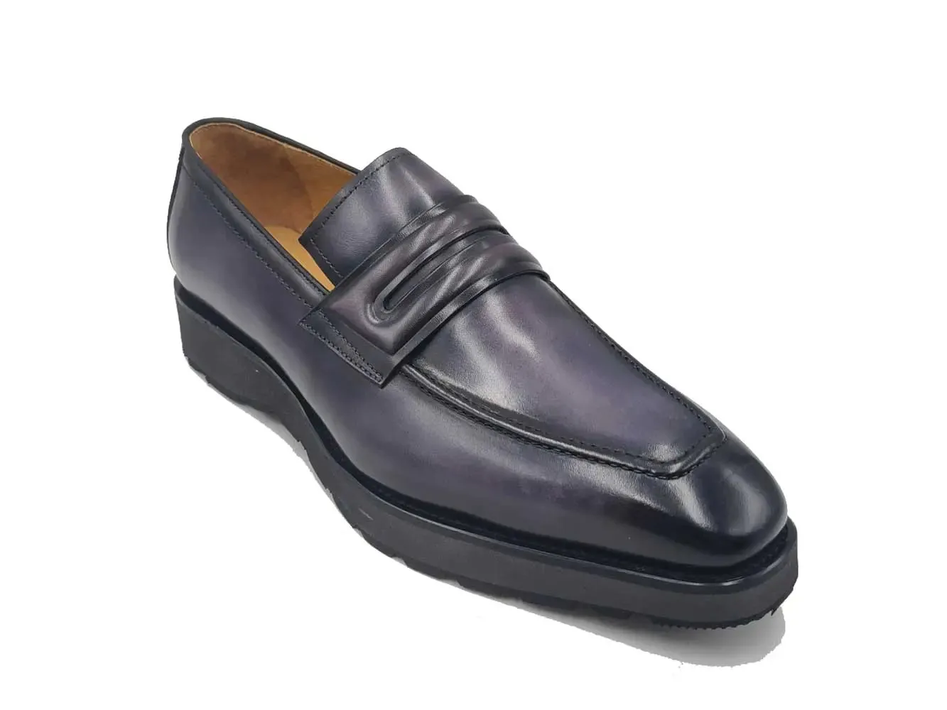 Leather Penny Loafer in Chunky Sole soft motion