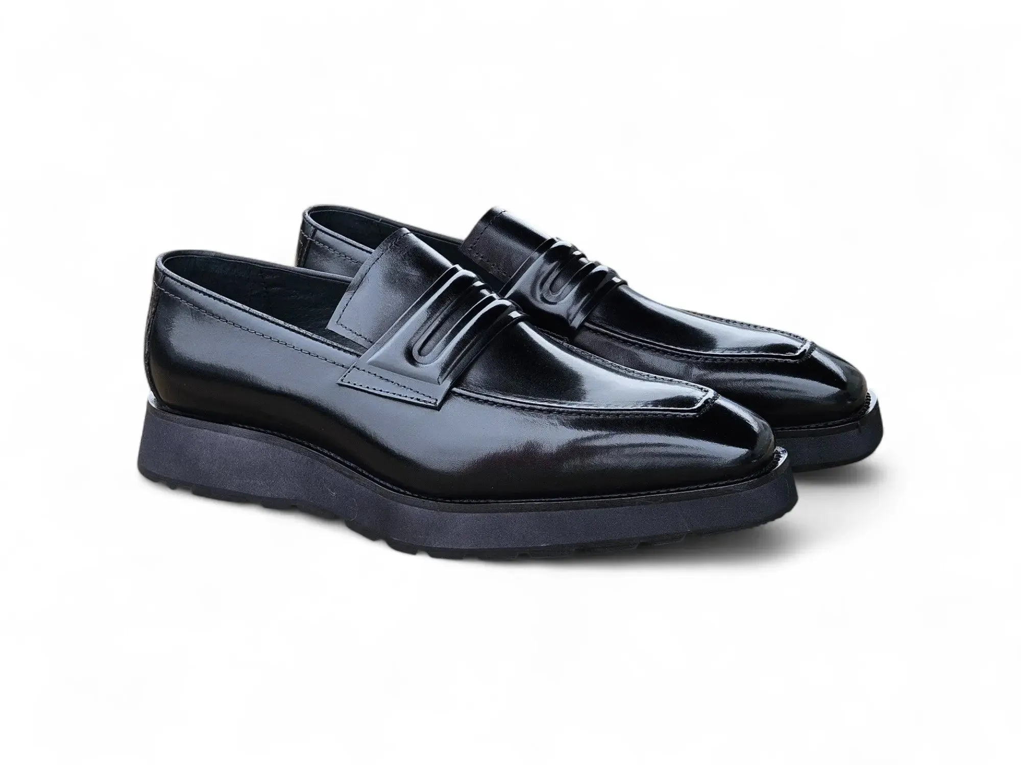 Leather Penny Loafer in Chunky Sole soft motion