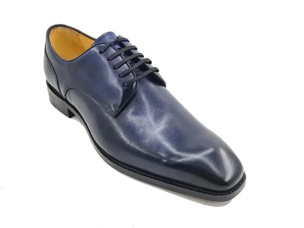Leather Sole Plain Toe Burnished Blucher breathable feel