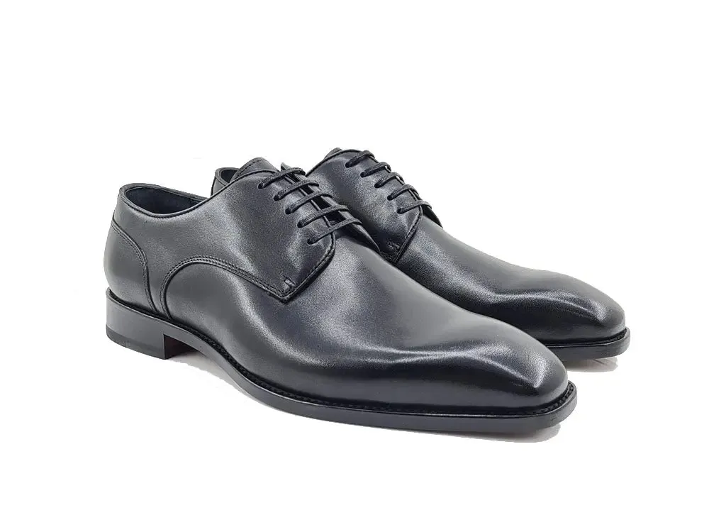 Leather Sole Plain Toe Burnished Blucher breathable feel