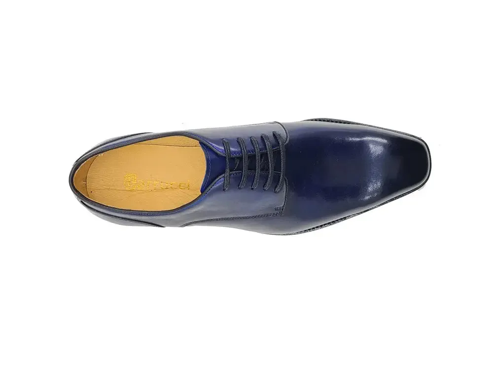 Leather Sole Plain Toe Burnished Blucher breathable feel