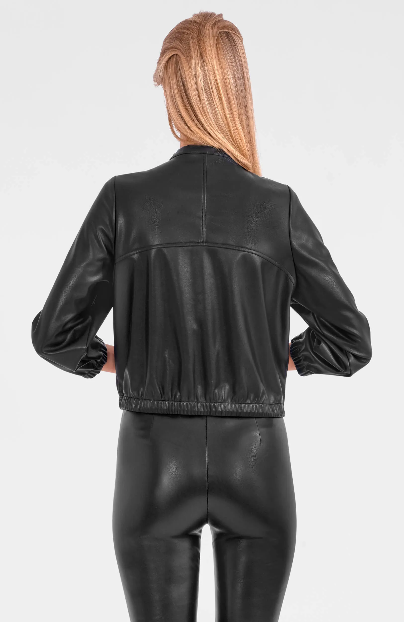 Leatherette Bomber Jacket long-lasting
